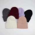 Autumn Winter Rabbit Fur Knitted Beanie Warm Ear Protection Thickened Woolen Hat for Men Women