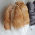 38cm 40cm 45cm Big Size Silver Fox Tail Natural Color Fluffy Fox Fur Tail