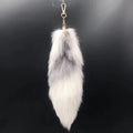 35-45cm Fluffy Real Fox Tail Fur Keychain Decoration Accessory for Girls