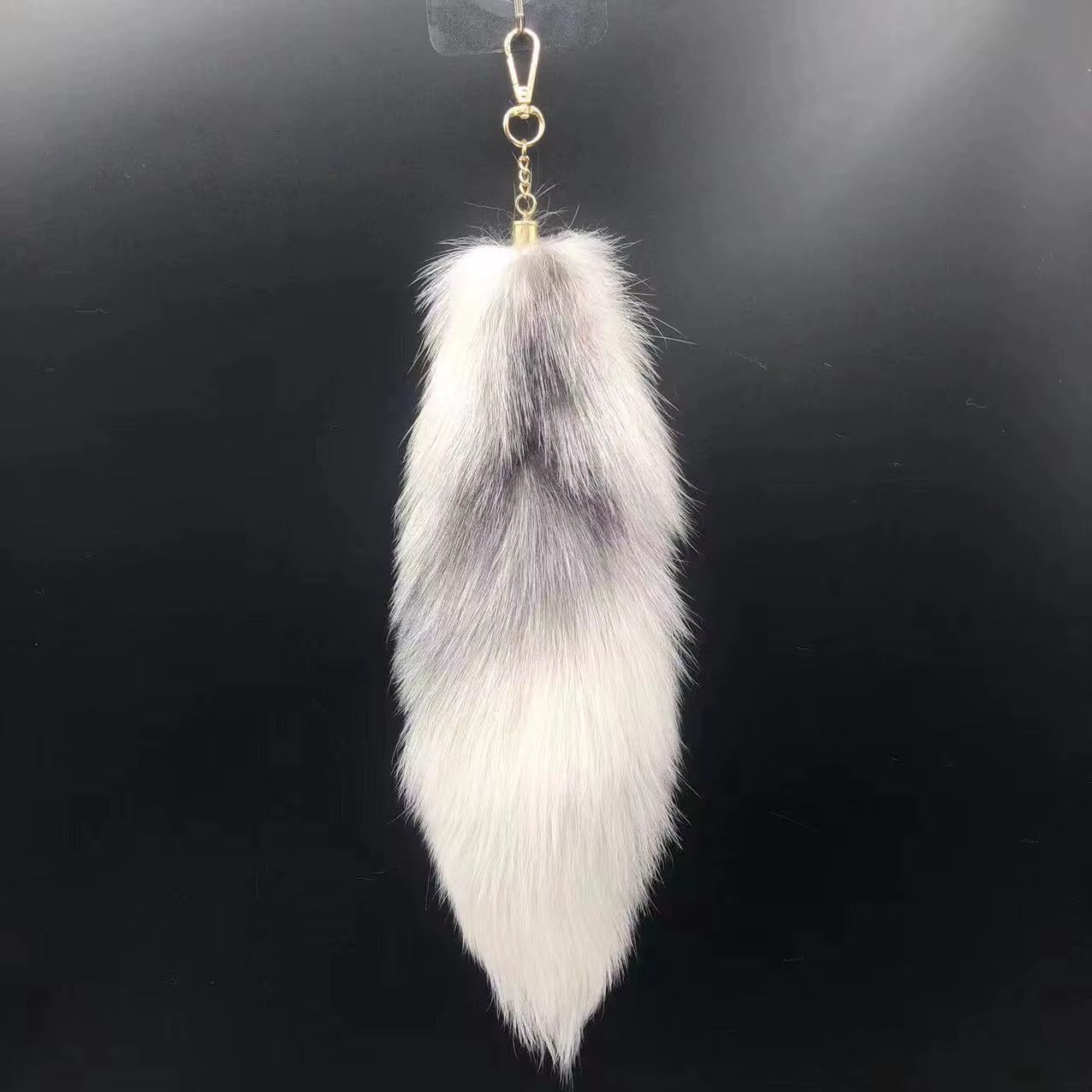 35-45cm Fluffy Real Fox Tail Fur Keychain Decoration Accessory for Girls