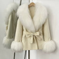 Women Autumn Winter Double-Sided Wool Coat