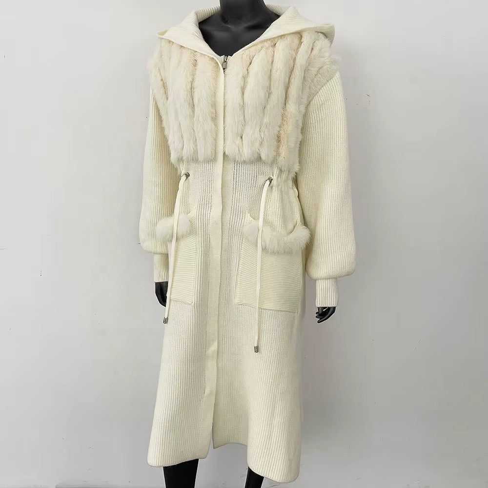 Women Autumn Winter Elegant Loose Slim Knit Cardigan Sweater