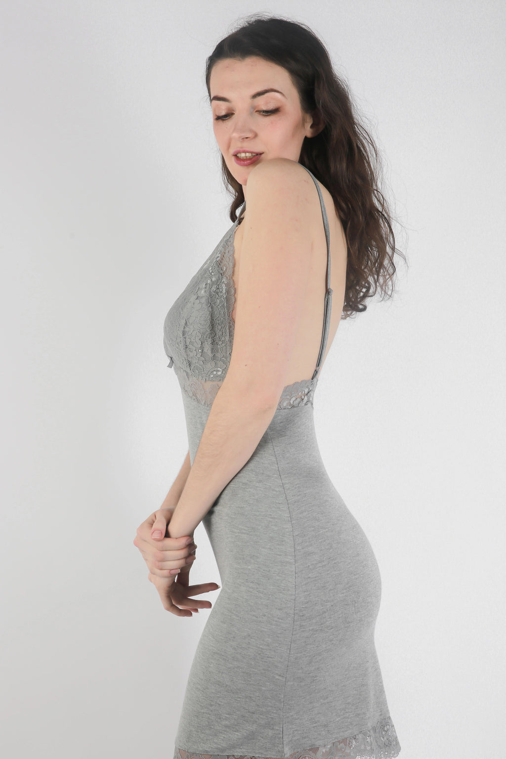 Customized Bamboo Pajamas Ladies V Neck Lace Night Dress Women's Silk Sling Skirt Sleepwear