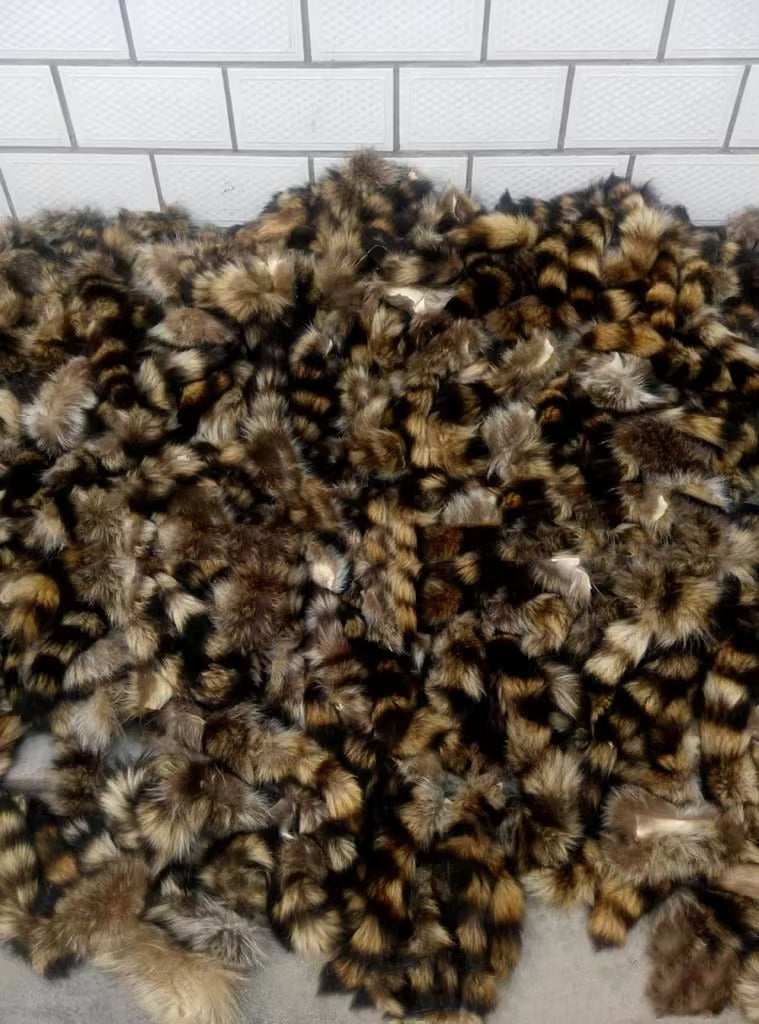 40cm Fluffy Real Fox Tail Fur Keychain Decoration Accessories