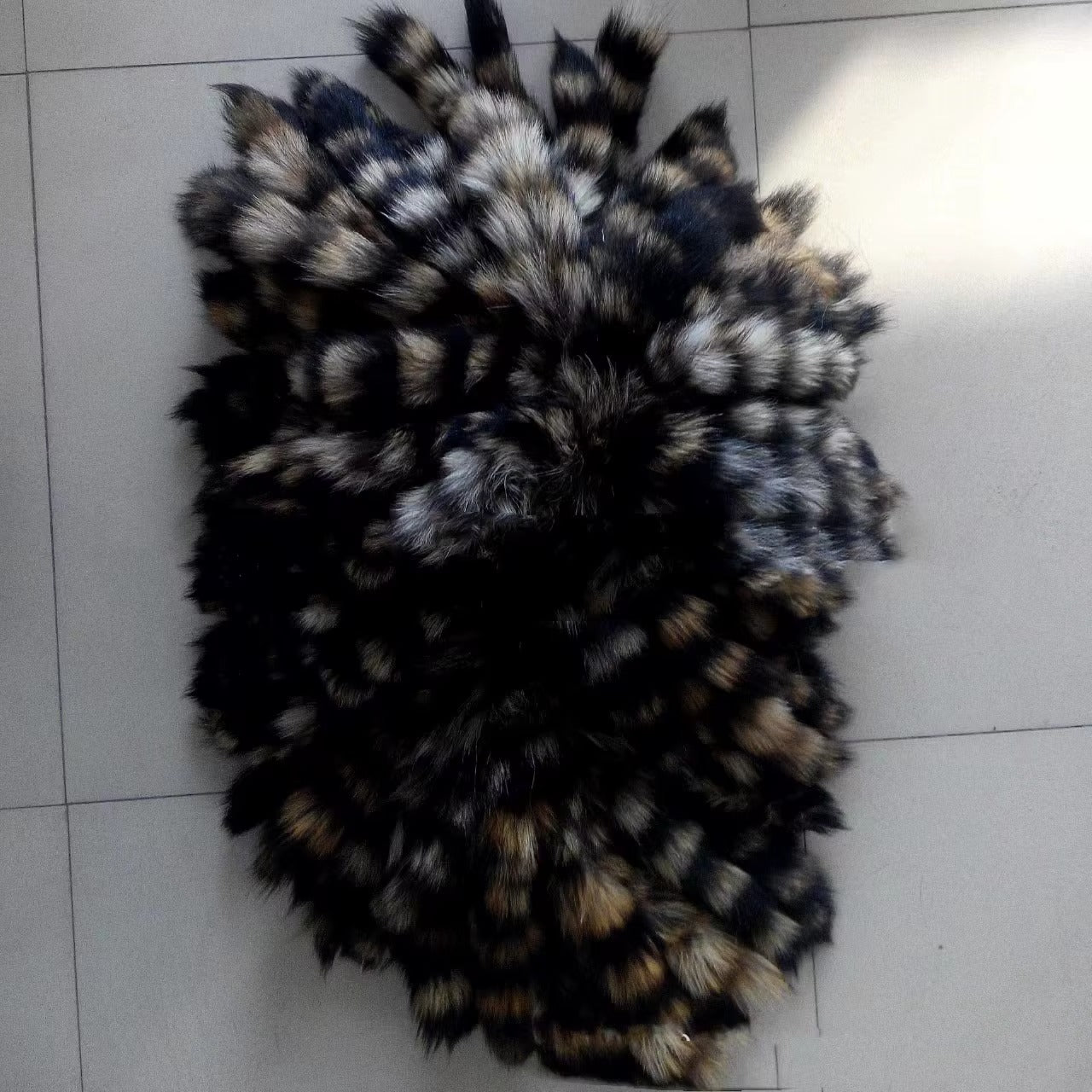 40cm Fluffy Real Fox Tail Fur Keychain Decoration Accessories