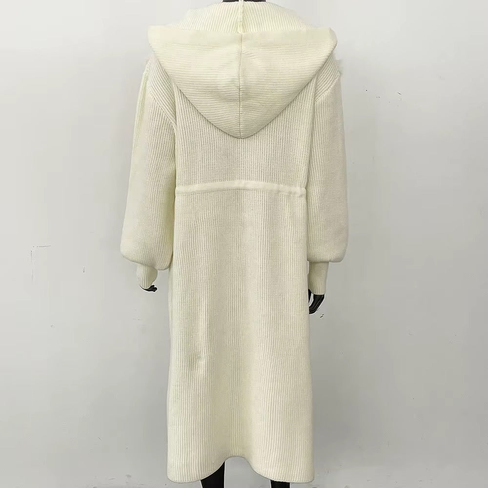 Women Autumn Winter Elegant Loose Slim Knit Cardigan Sweater